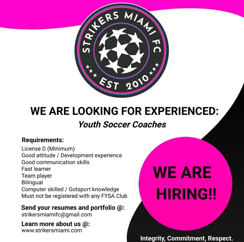 We are Hiring for our next season 2024-2025